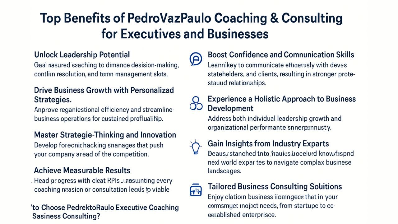 PedroVazPaulo Coaching and Consulting services provide executive business solutions for success.
