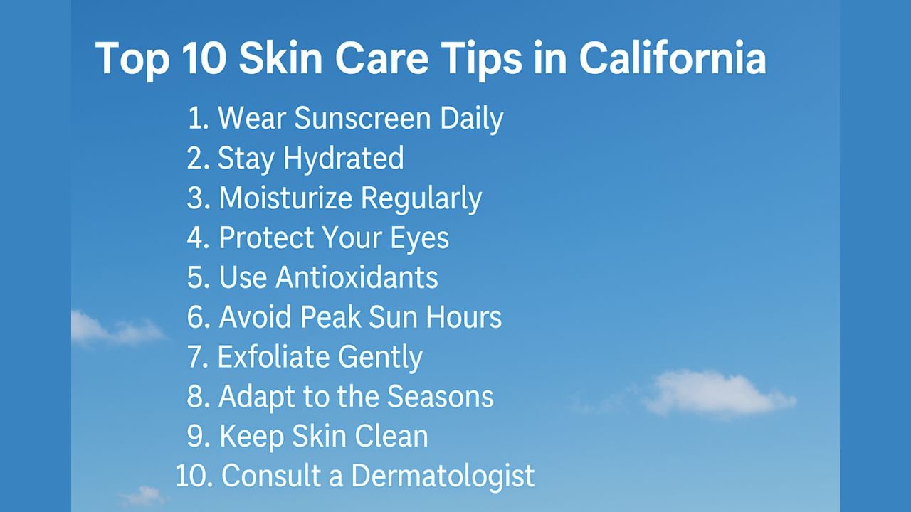Skin care tips in California for radiant, healthy skin