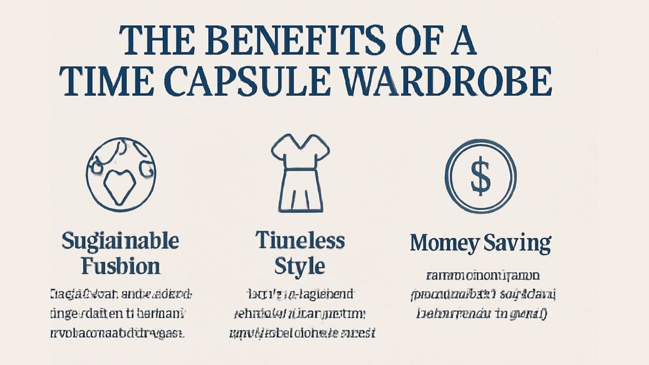Time Capsule Wardrobe concept featuring timeless and versatile fashion pieces.