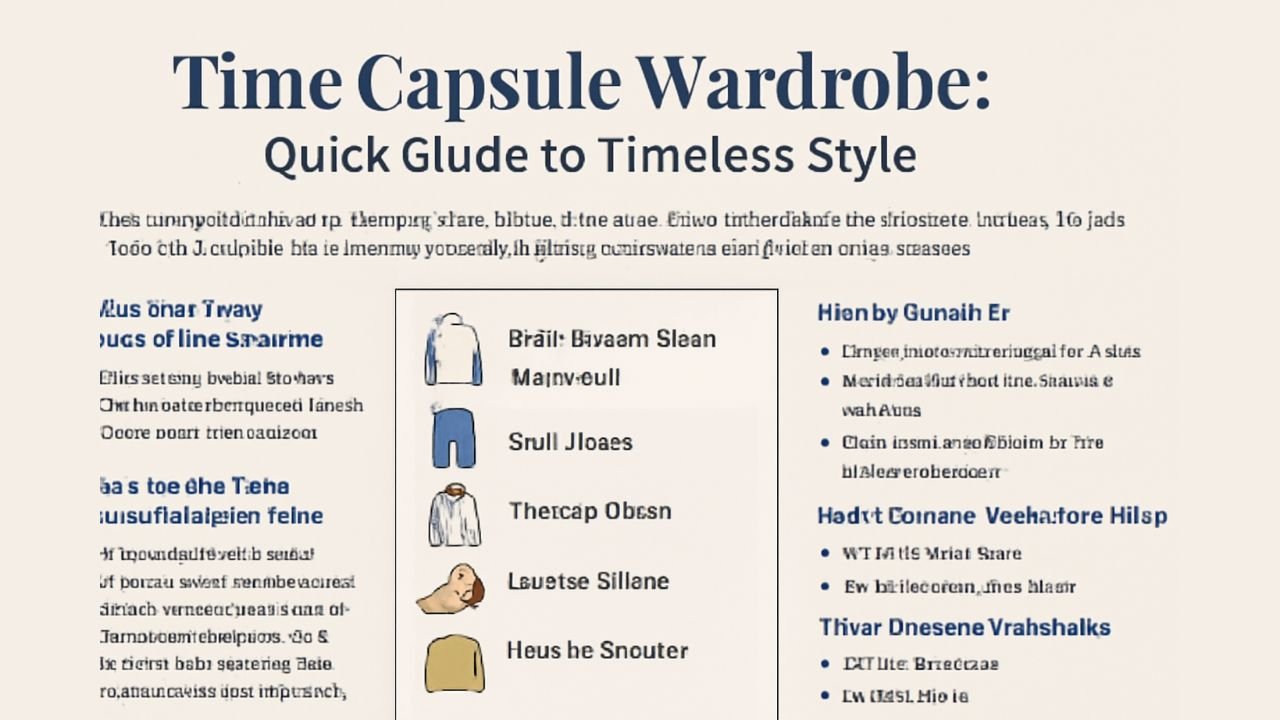 Time Capsule Wardrobe concept featuring timeless and versatile fashion pieces.